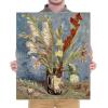 imageWieco Art Vase with Gladioli and China Asters by Van Gogh Famous Oil Paintings Reproduction Modern Floral Giclee Canvas Prints Artwork Abstract Flowers Pictures on Canvas Wall Art24L x 20W