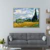 imageWieco Art Wheat Field with Cypresses by Van Gogh Famous Oil Paintings Reproduction Modern Landscape Canvas Prints Artwork Pictures on Canvas Wall Art for Home Office Decorations328L x 247W