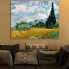 imageWieco Art Wheat Field with Cypresses by Van Gogh Famous Oil Paintings Reproduction Modern Landscape Canvas Prints Artwork Pictures on Canvas Wall Art for Home Office Decorations48L x 36W