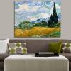 imageWieco Art Wheat Field with Cypresses by Van Gogh Famous Oil Paintings Reproduction Modern Landscape Canvas Prints Artwork Pictures on Canvas Wall Art for Home Office Decorations48L x 36W