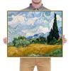 imageWieco Art Wheat Field with Cypresses by Van Gogh Famous Oil Paintings Reproduction Modern Landscape Canvas Prints Artwork Pictures on Canvas Wall Art for Home Office Decorations242L x 202W