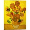 imageWieco Art Abstract Flowers Giclee Canvas Prints Wall Art Vase with Fifteen Sunflowers by Van Gogh Classic Oil Paintings Reproduction for Home Decor Modern Stretched and Framed Floral Picture32L x 24W
