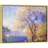 imageWieco Art Canvas Wall Art Antibes Seen from The Salis Garden 1988 by Claude Monet Oil Paintings Reproduction Modern Canvas PrintsArtwork on Canvas for Home Office DecorationsFramed