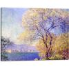 imageWieco Art Canvas Wall Art Antibes Seen from The Salis Garden 1988 by Claude Monet Oil Paintings Reproduction Modern Canvas PrintsArtwork on Canvas for Home Office DecorationsGallery Wrapped