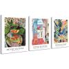 imageWieco Art Canvas Wall Art Set of 3 Henri Matisse Aesthetic Posters Woman with A Red Umbrella Goldfish Landscape at Collioure Art Exhibition Matisse Prints Posters for Home Decorations12x16inchx3pcs30x40cmx3pcs