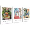 imageWieco Art Canvas Wall Art Set of 3 Henri Matisse Aesthetic Posters Woman with A Red Umbrella Goldfish Landscape at Collioure Art Exhibition Matisse Prints Posters for Home Decorations16x24inchx3pcs40x60cmx3pcs