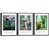 imageWieco Art Framed Canvas Wall Art Set of 3 Henri Matisse Posters The Terrace StTropez The Window Moroccan Landscape Matisse Prints Posters for Home Decorations Black Frame FHM0104060X3BF29T