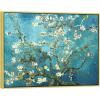 imageWieco Art Framed Wall Art Almond Blossom Floral Giclee Canvas Prints of Van Gogh Famous Oil Paintings Reproduction Flowers Pictures on Canvas Wall Art for Bedroom Home Decorations