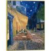 imageWieco Art Framed Wall Art Canvas Prints of Cafe Terrace at Night Canvas Prints Wall Art by Van Gogh Paintings Reproduction Abstract Artwork for Wall Decor Golden Frame40L x 30W