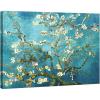 imageWieco Art Huge Gallery Wrapped Giclee Canvas Print by Classic Van Gogh Reproductions Almond Blossom Modern Canvas Wall Art Ready to Hang for Living Room Bedroom Home Office Decorations236L x 32W