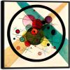 imageWieco Art Large Canvas Prints Wall Art Circles in a Circle 1923 by Wassily Kandinsky Classic Abstract Art Reproductions Canvas Wall Art for Living Room Home Decor Wall Decorations24x24inch60x60cm Black Frame