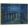 imageWieco Art Starry Night Over the Rhone by Van Gogh Classic Oil Paintings Reproduction Modern Seascape Giclee Canvas Prints Artwork on Canvas Wall Art Ready to Hang for Living Room Home Decorations33L x 25W