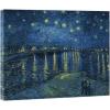 imageWieco Art Starry Night Over the Rhone by Van Gogh Classic Oil Paintings Reproduction Modern Seascape Giclee Canvas Prints Artwork on Canvas Wall Art Ready to Hang for Living Room Home Decorations24L x 20W