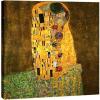 imageWieco Art The Kiss by Gustav Klimt Famous Oil Paintings Reproductions Gallery Wrapped Modern Giclee Canvas Prints Artwork Pictures on Canvas Wall Art for Living Room Bedroom Home Decorations 24x24Brown