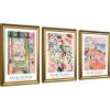 imageWieco Art Virtual Bundles Framed Wall Art by Henri Mattise Abstract Colorful Art Matisse Posters Canvas Prints for Wall and Home Office Decorations Bronze Gold Frame