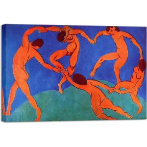 imageWieco Art Canvas Prints Dance by Henri Matisse Abstract Matisse Posters Canvas Wall Art for Wall Decor and Home Office Decorations24L x 16W