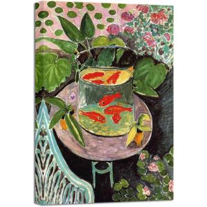 imageWieco Art Canvas Prints Goldfish by Henri Matisse Colorism Aesthetic Abstract Canvas Wall Art for Wall Decor and Home Office Decorations16L x 108W