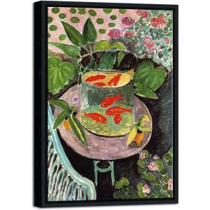 imageWieco Art Canvas Prints Goldfish by Henri Matisse Colorism Aesthetic Abstract Canvas Wall Art for Wall Decor and Home Office Decorations17L x 12W