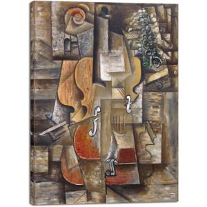 imageWieco Art Canvas Wall Art Violin and Grapes1912 by Pablo Picasso Abstract Canvas Prints for Wall Decor and Home Office Decorations16L x 12W