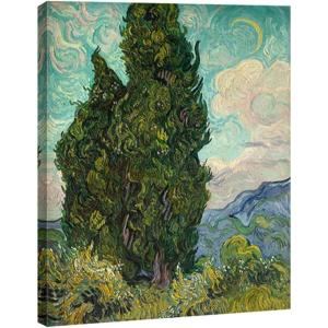 imageWieco Art Cypresses by Van Gogh Classic Canvas Prints Wall Art Famous Oil Paintings Green Tree Picture Ready to Hang for Home Decorations Modern Abstract Forest Landscape Artwork16L x 12W