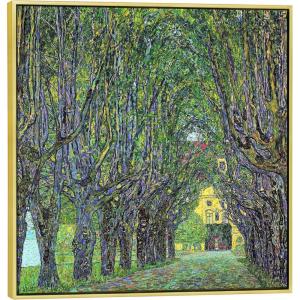 imageWieco Art Gold Framed Art Avenue in Schloss Kammer Park1912 by Gustav Klimt Famous Artwork Oil Paintings Reproduction for Living Room Home Office Decoration