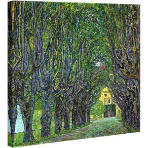imageWieco Art Gold Framed Art Avenue in Schloss Kammer Park1912 by Gustav Klimt Famous Artwork Oil Paintings Reproduction for Living Room Home Office Decoration24L x 24W
