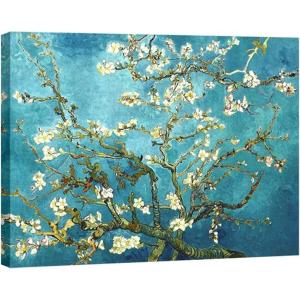 imageWieco Art Huge Gallery Wrapped Giclee Canvas Print by Classic Van Gogh Reproductions Almond Blossom Modern Canvas Wall Art Ready to Hang for Living Room Bedroom Home Office Decorations16L x 12W