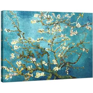 imageWieco Art Huge Gallery Wrapped Giclee Canvas Print by Classic Van Gogh Reproductions Almond Blossom Modern Canvas Wall Art Ready to Hang for Living Room Bedroom Home Office Decorations28L x 20W
