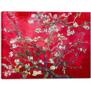 imageWieco Art Large Red Almond Blossom Tree Vincent Van Gogh Paintings Reproduction Canvas Prints Wall Art for Home Decor and Wall Decor Classical Flowers Pictures Artwork30x40inch