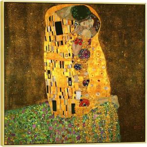 imageWieco Art The Kiss by Gustav Klimt Famous Oil Paintings Reproductions Gallery Wrapped Modern Giclee Canvas Prints Artwork Pictures on Canvas Wall Art for Living Room Bedroom Home Decorations 24x24Golden