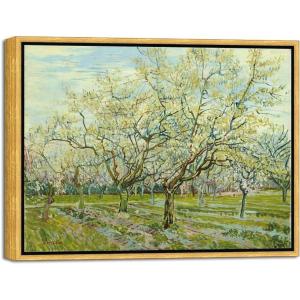 imageWieco Art The White Orchard by Van Gogh Famous Oil Paintings Reproduction Canvas Prints Wall Art Green Tree Picture for Bedroom Home Decorations Modern Stretched and Framed Giclee Artwork17L x 13W