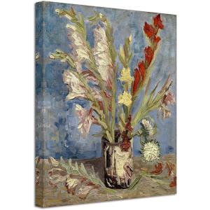 imageWieco Art Vase with Gladioli and China Asters by Van Gogh Famous Oil Paintings Reproduction Modern Floral Giclee Canvas Prints Artwork Abstract Flowers Pictures on Canvas Wall Art16L x 12W