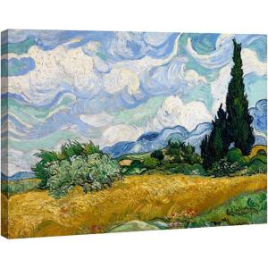 imageWieco Art Wheat Field with Cypresses by Van Gogh Famous Oil Paintings Reproduction Modern Landscape Canvas Prints Artwork Pictures on Canvas Wall Art for Home Office Decorations48L x 36W