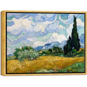 imageWieco Art Wheat Field with Cypresses by Van Gogh Famous Oil Paintings Reproduction Modern Landscape Canvas Prints Artwork Pictures on Canvas Wall Art for Home Office Decorations17L x 13W