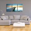 imageWieco Art 3 Piece Seascape Canvas Prints Wall Art Sunset Ocean Beach Pictures Paintings for Kitchen Bedroom Home Wall Decorations Bridges over the Sea Modern Stretched and Framed Giclee Artwork16x24inchx3pcs 40x60cmx3pcs