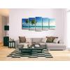 imageWieco Art 5 Panels Ocean Sea Beach Canvas Wall Art for Home Decor Blue Sea Artwork Picture Print on Canvas Seascape Wall Decor for Living Room Home Hotel Decorations14x24inchx2pcs 14x28inchx2pcs 14x32inchx1pc