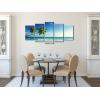 imageWieco Art 5 Panels Ocean Sea Beach Canvas Wall Art for Home Decor Blue Sea Artwork Picture Print on Canvas Seascape Wall Decor for Living Room Home Hotel Decorations10x16inchx2pcs 10x20inchx2pcs 10x24inchx1pc