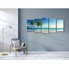 imageWieco Art 5 Panels Ocean Sea Beach Canvas Wall Art for Home Decor Blue Sea Artwork Picture Print on Canvas Seascape Wall Decor for Living Room Home Hotel Decorations14x24inchx2pcs 14x28inchx2pcs 14x32inchx1pc