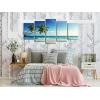 imageWieco Art 5 Panels Ocean Sea Beach Canvas Wall Art for Home Decor Blue Sea Artwork Picture Print on Canvas Seascape Wall Decor for Living Room Home Hotel Decorations10x16inchx2pcs 10x20inchx2pcs 10x24inchx1pc