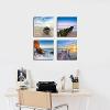 imageWieco Art Beach Pictures Canvas Wall Art Bathroom Decor Beach Seaview Wall Decor Ocean Nautical Bathroom Pictures Canvas Painting Bedroom Art Bathroom Accessories Coastal Themed Home Decorations12x12inchx4pcs30x30cmx4pcs