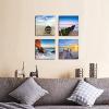 imageWieco Art Beach Pictures Canvas Wall Art Bathroom Decor Beach Seaview Wall Decor Ocean Nautical Bathroom Pictures Canvas Painting Bedroom Art Bathroom Accessories Coastal Themed Home Decorations12x12inchx4pcs30x30cmx4pcs