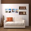 imageWieco Art Beach Pictures Canvas Wall Art Bathroom Decor Beach Seaview Wall Decor Ocean Nautical Bathroom Pictures Canvas Painting Bedroom Art Bathroom Accessories Coastal Themed Home Decorations12x12inchx4pcs30x30cmx4pcs
