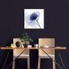 imageWieco Art Blue Flickering Flower Modern Abstract Canvas Wall Art Gallery Large Wrapped Perfect Floral Pictures Paintings on Canvas Print Artwork Ready to Hang for Living Room Bedroom Home Decor LBlue
