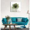 imageWieco Art Blue Flickering Flower Modern Abstract Canvas Wall Art Gallery Large Wrapped Perfect Floral Pictures Paintings on Canvas Print Artwork Ready to Hang for Living Room Bedroom Home Decor LGREEN