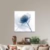 imageWieco Art Blue Flickering Flower Modern Abstract Canvas Wall Art Gallery Large Wrapped Perfect Floral Pictures Paintings on Canvas Print Artwork Ready to Hang for Living Room Bedroom Home Decor LBlue