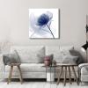 imageWieco Art Blue Flickering Flower Modern Abstract Canvas Wall Art Gallery Large Wrapped Perfect Floral Pictures Paintings on Canvas Print Artwork Ready to Hang for Living Room Bedroom Home Decor LBlue