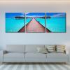 imageWieco Art Blue Ocean 3 Piece Giclee Canvas Prints Wall Art Paintings for Living Room Bedroom Home Decorations Modern Stretched and Framed Seascape Artwork Grace Sea Beach Pictures Printed on Canvas
