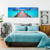 imageWieco Art Blue Ocean 3 Piece Giclee Canvas Prints Wall Art Paintings for Living Room Bedroom Home Decorations Modern Stretched and Framed Seascape Artwork Grace Sea Beach Pictures Printed on Canvas