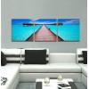 imageWieco Art Blue Ocean 3 Piece Giclee Canvas Prints Wall Art Paintings for Living Room Bedroom Home Decorations Modern Stretched and Framed Seascape Artwork Grace Sea Beach Pictures Printed on Canvas