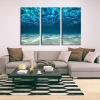 imageWieco Art Blue Ocean Bottom Large Canvas Wall Art for Living Room Beach Theme for Bedroom Wall Decor Seaview Pictures Painting On Canvas Modern Giclee Canvas Prints Artwork for Home Decorations